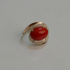 Срібна каблучка з золотом