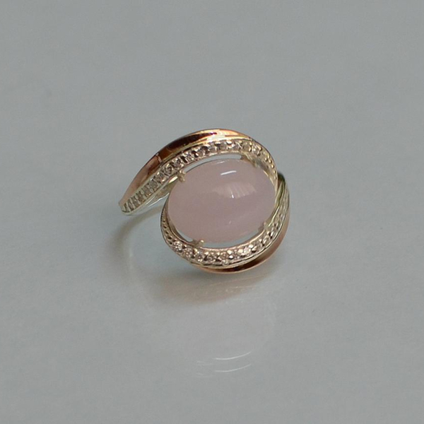 Срібна каблучка з золотом