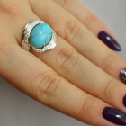 Срібна каблучка з золотом