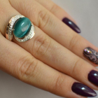 Срібна каблучка з золотом