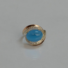 Срібна каблучка з золотом