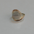 Срібна каблучка з золотом