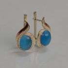 Срібні сережки з золотими вставками