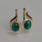 Срібні сережки з золотими вставками