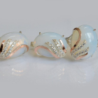 Срібний набір з золотими пластинами