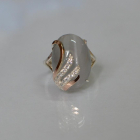 Каблучка із срібла з золотом