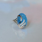 Каблучка із срібла з золотом