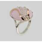 Каблучка із срібла з золотом