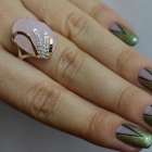 Каблучка із срібла з золотом