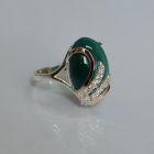 Каблучка із срібла з золотом