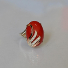 Каблучка із срібла з золотом