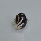 Каблучка із срібла з золотом