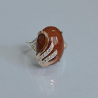 Каблучка із срібла з золотом