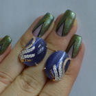 Сережки із срібла з золотом