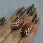 Сережки із срібла з золотом