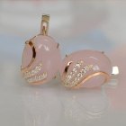 Сережки із срібла з золотом