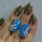 Сережки із срібла з золотом