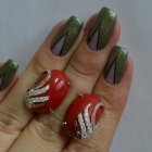 Сережки із срібла з золотом