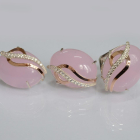 Срібний комплект з золотими наклкадками