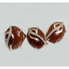 Срібний комплект з золотими наклкадками