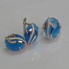 Срібний комплект з золотими наклкадками