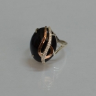 Каблучка із срібла з золотими вставками