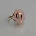 Каблучка із срібла з золотими вставками