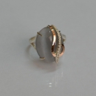 Каблучка із срібла з золотими вставками