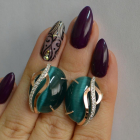 Срібні сережки з золотими накладками