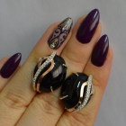 Срібні сережки з золотими накладками