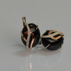 Срібні сережки з золотими накладками