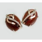 Срібні сережки з золотими накладками