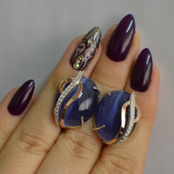 Срібні сережки з золотими накладками