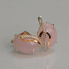 Срібні сережки з золотими накладками