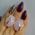 Срібні сережки з золотими накладками