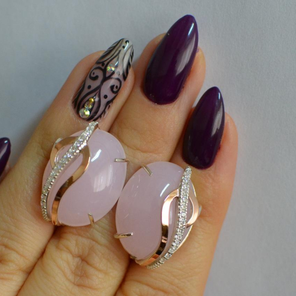 Срібні сережки з золотими накладками