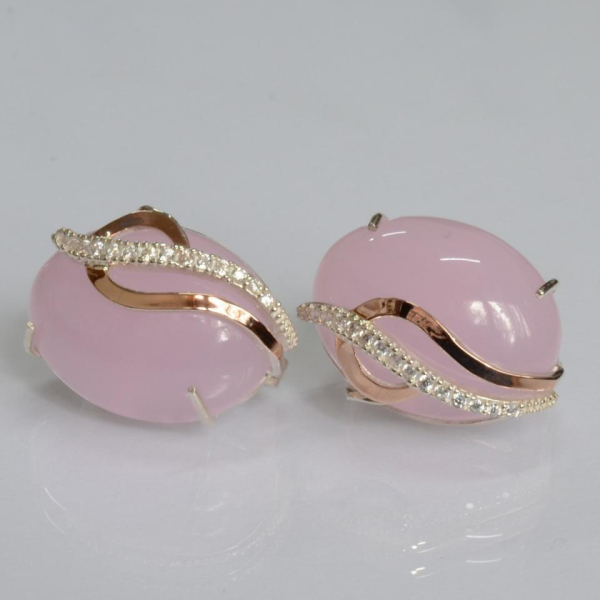 Срібні сережки з золотими накладками