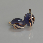 Срібні сережки з золотими накладками