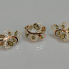 Срібний набір з золотими пластинами