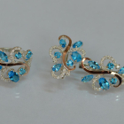 Срібний набір з золотими пластинами