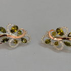 Срібні сережки з золотими вставками