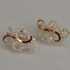 Срібні сережки з золотими вставками