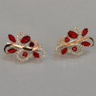 Срібні сережки з золотими вставками