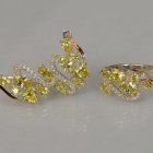 Срібний набір з золотими пластинами