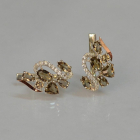 Срібні сережки з золотими пластинами