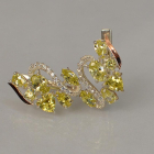 Срібні сережки з золотими пластинами