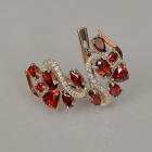 Срібні сережки з золотими пластинами