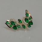 Срібні сережки з золотими пластинами