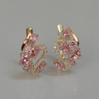 Срібні сережки з золотими пластинами