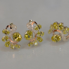 Срібний набір з золотими пластинами